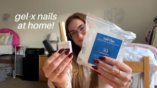 how to do your nails at home! // gel-x for beginners