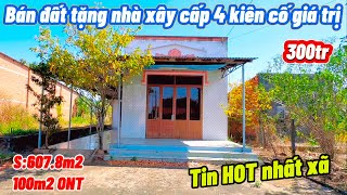 Bất ngờ Ko thể tin nổi ! Bán đất tặng nhà xây cấp 4 kiên cố . MT nhựa lớn . Khu kinh doanh . Gẩn chợ