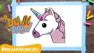 How to Draw a Unicorn Emoji | DOWN TO DRAW