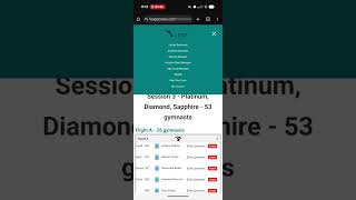 Gymnastics Meet set up in under 3 min on phone!