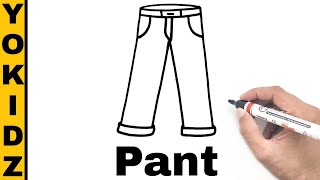 How to draw a Pant | Pant Drawing Easy | YoKidz Channel | YoKidz Drawing