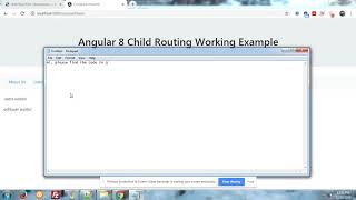 Angular child routing working example