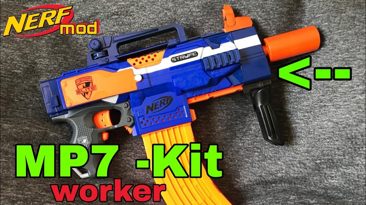 Nerf Stryfe MP7 Mod Kit Review - YouTube