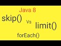 java 8 stream api || skip() ||  difference between skip() Vs limit() || core java || java 8 ||