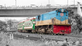 ROTEM EMD led Tista Express running through Kuril Rail Curve, Dhaka || Bangladesh Railway