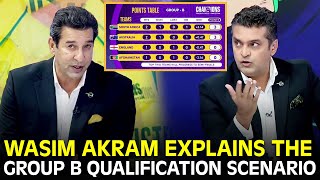 Wasim Akram Explains the Group B Qualification Scenario | #AUSvSA | #ChampionsTrophy |ZA1K