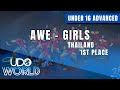 AWE-GIRLS | Under 16 Advanced 1st Place | UDO World Championships 2023