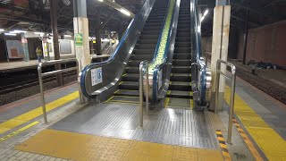 市ヶ谷駅から2X エスカレーター 1Xエレベーター  四ツ谷駅へ JR総武線