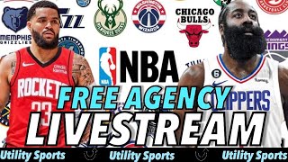 NBA FREE AGENCY 2023 Livestream I Utility Sports NBA Free Agency I James Harden, Fred Van Vleet