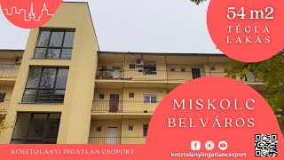 Miskolc-Belváros 2 szobás felújított tégla lakás eladó a Szent István utcában!