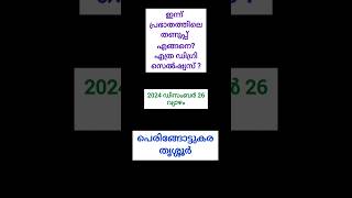 ഇന്ന് പ്രഭാതത്തിലെ തണുപ്പ് എങ്ങനെ?എത്ര ഡിഗ്രി സെൽഷ്യസ് ?