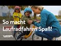 Kindern Laufradfahren beibringen – Vorbereitung und Training | woom bikes