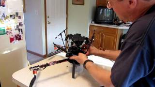 Mikrokopter Quad-X with Interchangeable Camera Mount \u0026 Video Transmission System.wmv