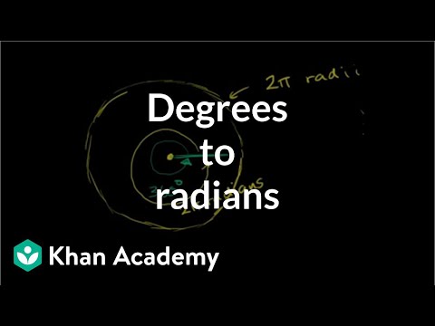 Example: Converting degrees to radians | Trigonometry | Khan Academy Example: Converting degrees to radians | Trigonometry | Khan Academy