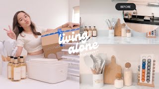 Living Alone | Budgeted Kitchen Makeover, Nordic Dining Set \u0026 *essential Shopee Haul 🧡✨