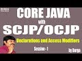 Core Java With OCJP/SCJP: Declarations and Access Modifiers Part-1 || Java Source File Structure