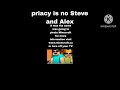 mega movie Steve and Alex Minecraft anti priacy screen