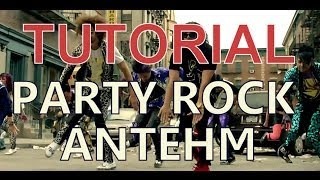 Tutorial de como bailar PARTY ROCK ANTHEM DANCE ROBOT // pasos shuffle cutting shappes