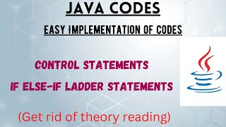 If Else-if Ladder Statements | Java Program