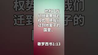 歌罗西书1:13