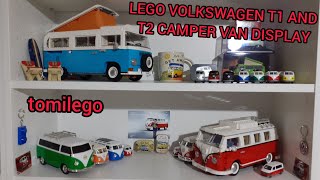 LEGO Creator Expert Volkswagen T1 and T2 Camper Van display!