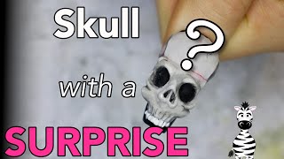 Skull with EXPOSED BRAINS Acrylic Nail Art Tutorial