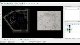 Planimetria arredata con LibreCAD - Comandi di base per il disegno CAD 2D - Lezione 01