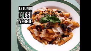 PENNE RIGATE AU PESTO ROSSO FAÇON POPOTE #Le lundi c’est veggie