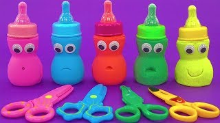 5 Colors Kinetic Sand in Baby Milk Bottle |Learn Colors| Kinder egg,LoL dolls,Food toys