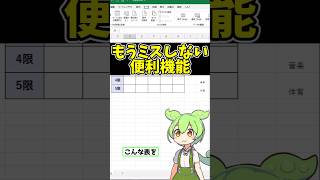 【Excel】入力ミスをゼロにする驚きの機能！仕事効率が劇的アップ！ #shorts #excel #エクセル #exceltips #ずんだもん