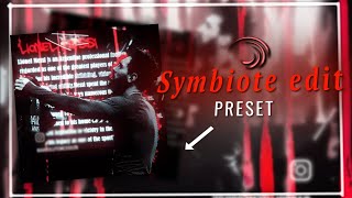 Symbiote edit preset alight motion