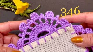 🧵🧵 GENIAL !!  puntilla  346 facil de una sola vuelta IDEAL para servilletas 💎💎