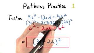 Factoring Patterns Practice 1 - Visualizing Algebra