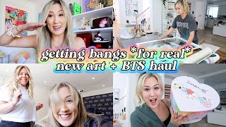 getting bangs *for REAL*, BTS haul + new home decor!