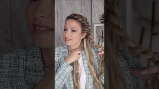 How to hairstyle: the illusion of a French braided ponytail The EASIEST french braid hack! 😍😳