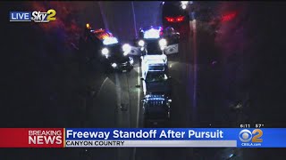 CHP in standoff with suspect in Canyon Country following pursuit