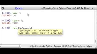Python Tutorial on Types & Error messages
