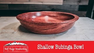 Woodturning: A Shallow Bubinga Bowl