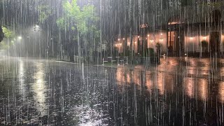 Beat Insomnia with Heavy Rain and Deep Thunder Sounds - Torrential Rain Sounds for Sleeping, Healing