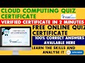 Cloud Computing Free Certificate | Free Online Courses With Certificate | AWS Vs Azure Vs GCP