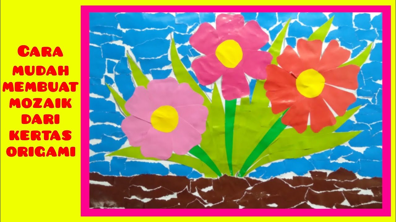 Origami Paper Flower Mosaic Easy Origami Tutorial