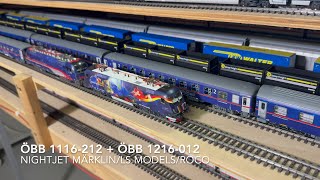 ÖBB 1116-212 + 1216-012 nightjet  Märklin +Roco AC - UHD 4K