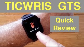 TICWRIS GTS IP68 Waterproof Apple Watch Shaped Smartwatch with Body Temp Alarm: Quick Overview