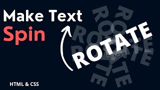 Auto Spin Text CSS Animation | Text Animation CSS | HTML & CSS Tutorial