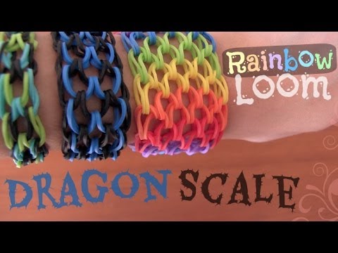 RAINBOW LOOM : Dragon Scale Cuff Bracelet - How To | SoCraftastic RAINBOW LOOM : Dragon Scale Cuff Bracelet - How To | SoCraftastic