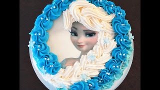 Cake decorating tutorial | How to make Elsa buttercream cake | Sugarella Sweets