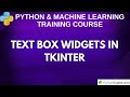 Text Box Widgets in Tkinter - Python Tkinter GUI Tutorial