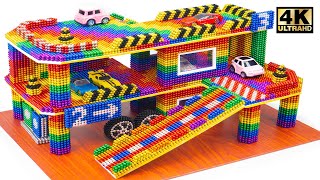 DIY - Build Colorful Car Parking Building Sets From Magnetic Balls (Satisfying ASMR) | MW Series