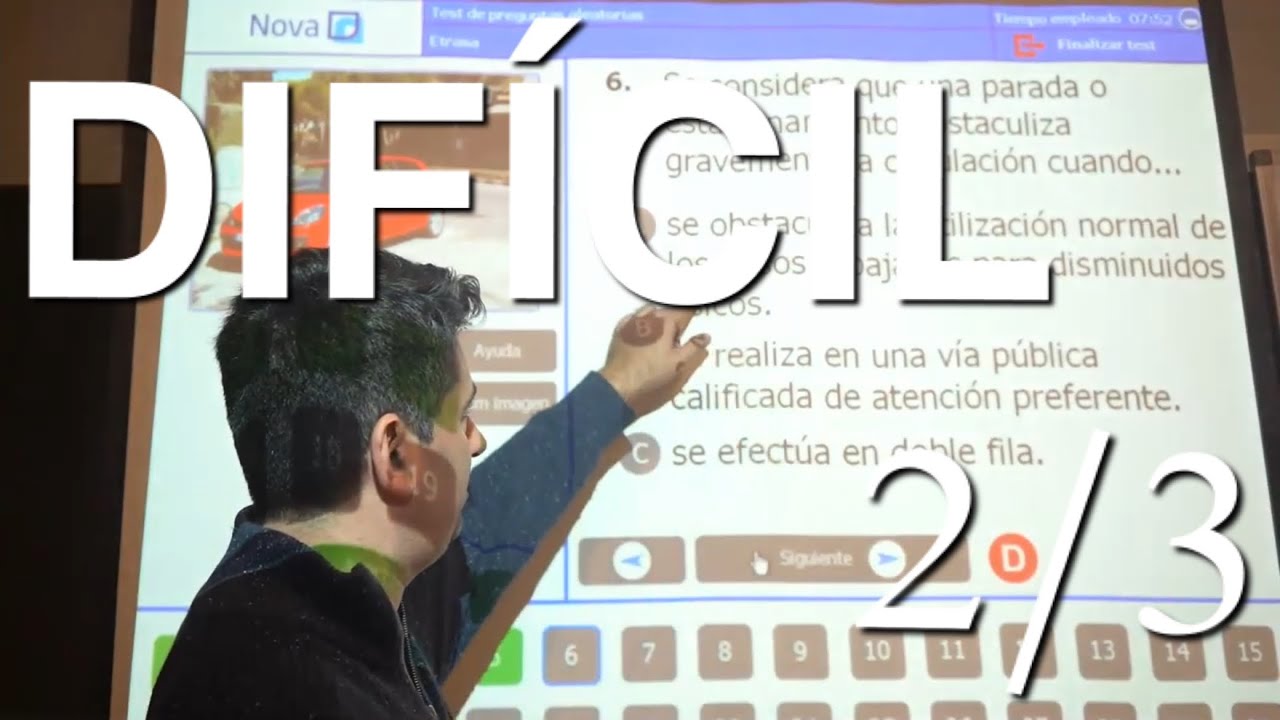 EXAMEN Difícil TEÓRICA Permiso B - YouTube