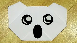 Cara de KOALA de origami fácil - Koalas de papel 🐨